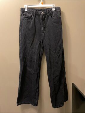 H&M Black Wide-Leg Jeans